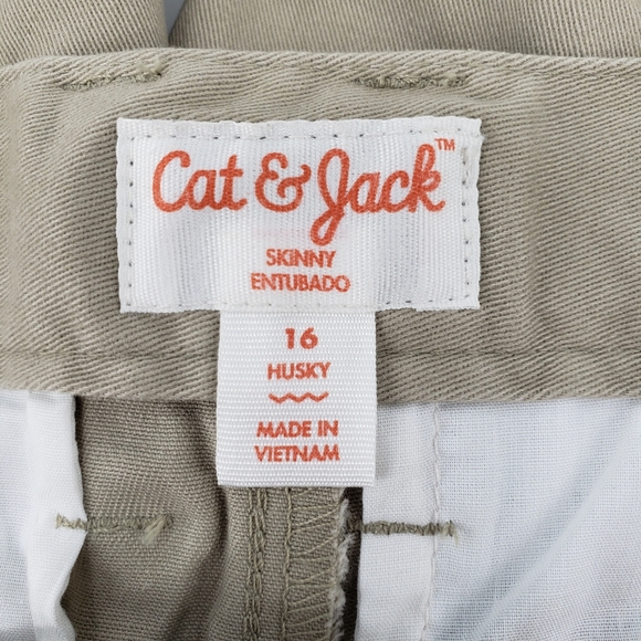 NWT Cat & Jack Boys School Uniform Pants Size 16 Husky Four Pack Blue And Khaki - Picture 7 of 11